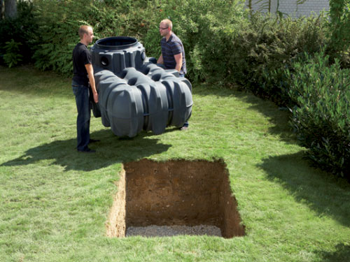 Underground water storage tanks could help you conserve water efficiently.